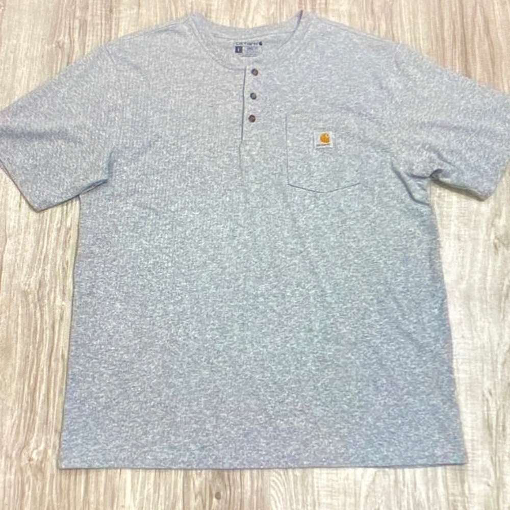 Carhartt Heather Gray Men's Short Sleeve Henley